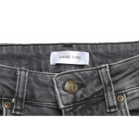 Anine Bing Jeans in Cotone in Grigio