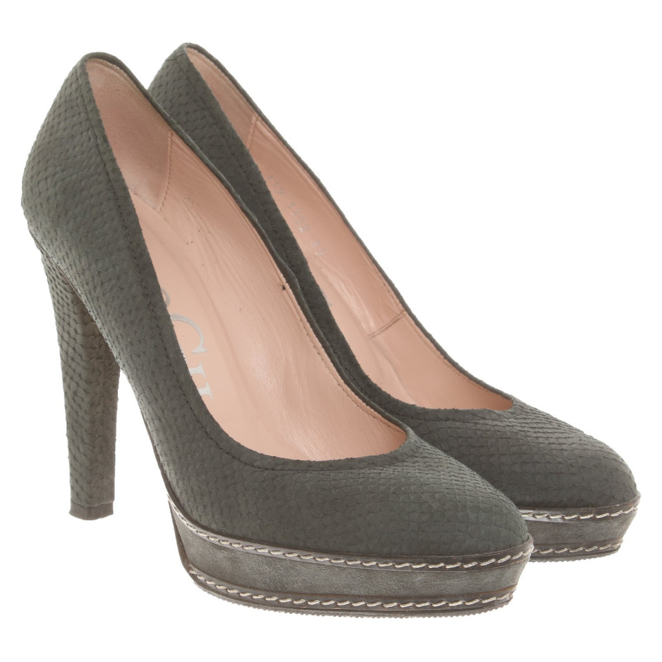 Paco Gil Pumps/Peeptoes Leather in Grey