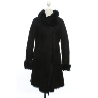 Mabrun Jacke/Mantel aus Leder in Schwarz