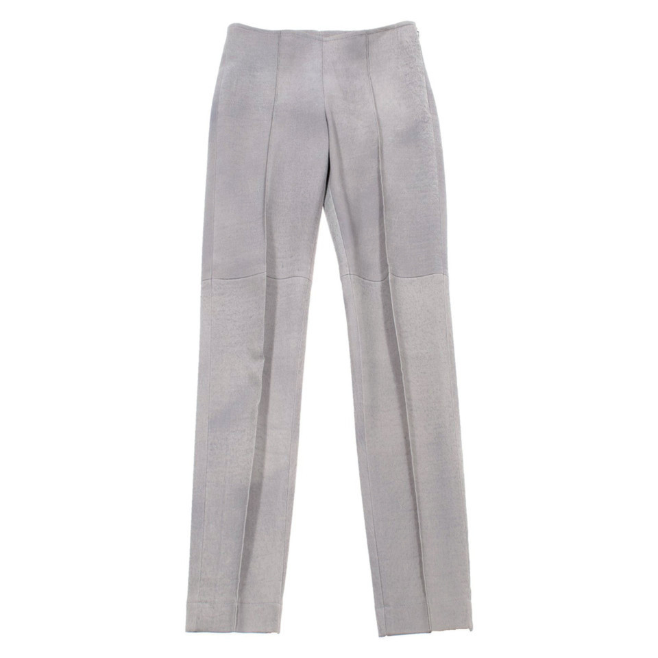 Akris Paio di Pantaloni in Pelle scamosciata in Grigio