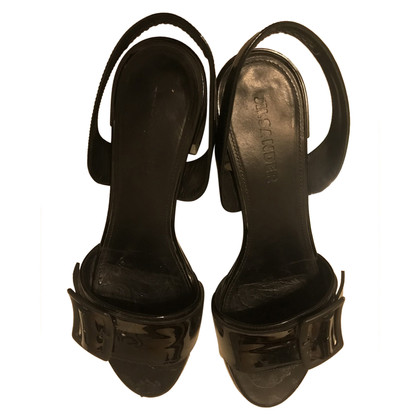 Jil Sander Sandals Patent leather in Black