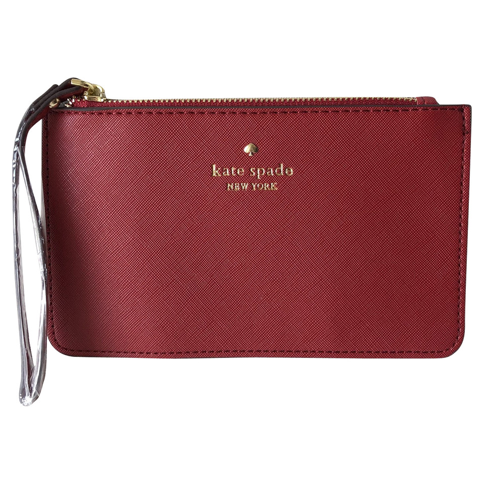 Kate Spade Clutch Bag Leather in Red
