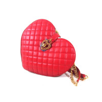 Dolce & Gabbana Quilted Love Heart Bag in Pelle in Rosso