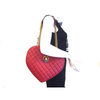Dolce & Gabbana Quilted Love Heart Bag in Pelle in Rosso