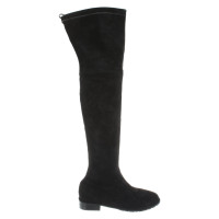 Stuart Weitzman Stiefel aus Wildleder in Schwarz