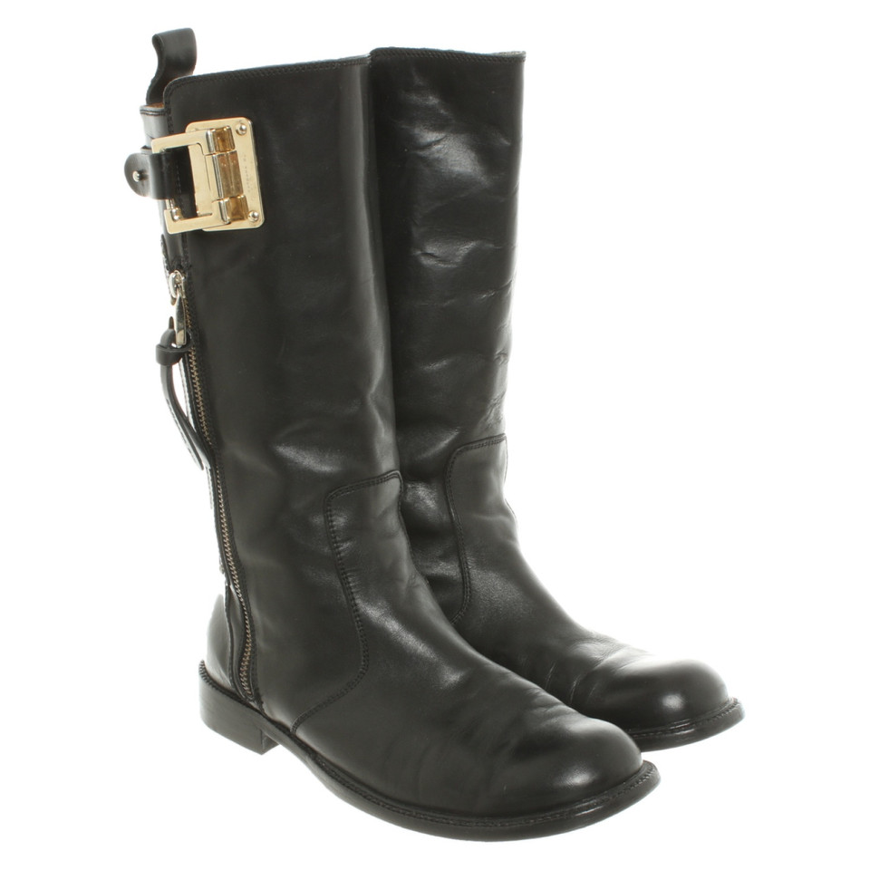 Barbara Bui Boots Leather in Black