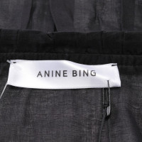 Anine Bing Oberteil aus Baumwolle in Schwarz