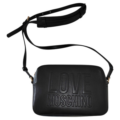 Love Moschino Umhängetasche aus Leder in Schwarz
