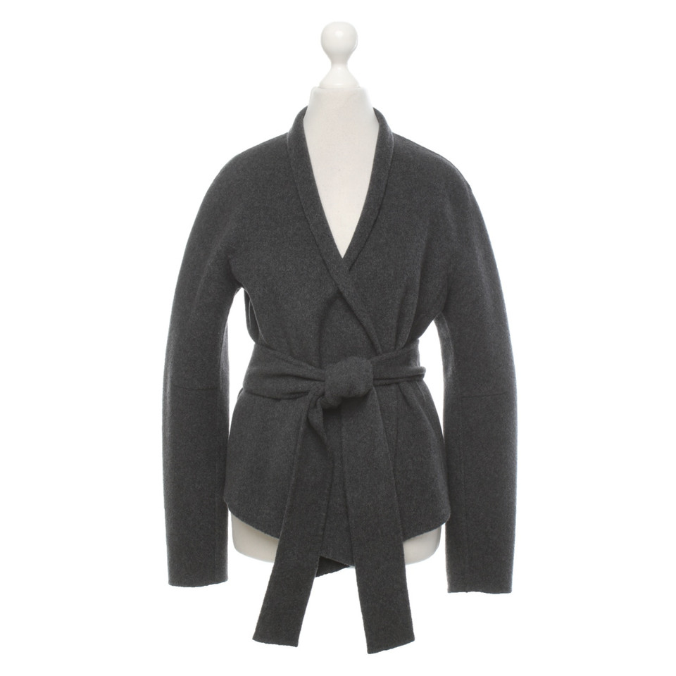 Donna Karan Jacke/Mantel aus Kaschmir in Grau