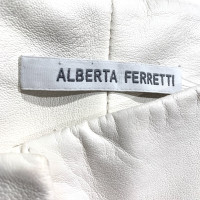 Alberta Ferretti Paio di Pantaloni in Pelle in Bianco
