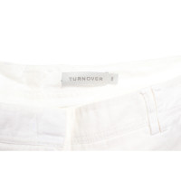 Turnover Trousers Linen in White