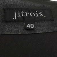 Jitrois Robe en cuir noir