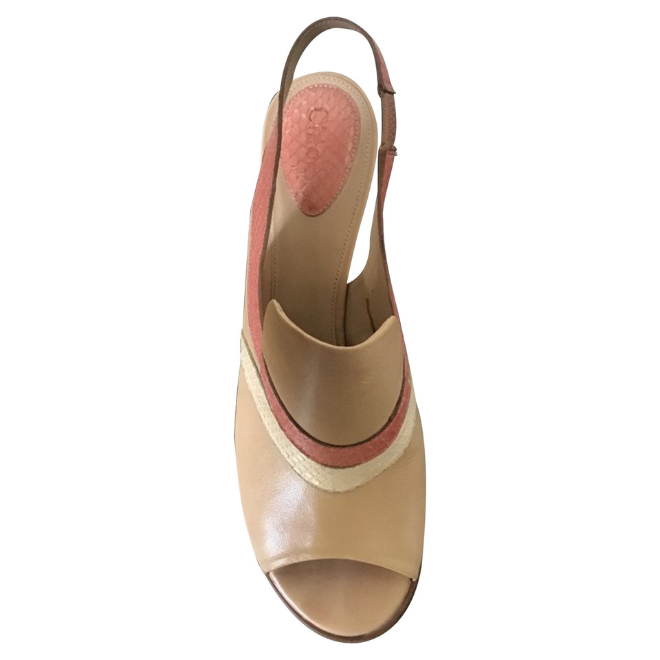 Chloé Sandals Leather in Nude