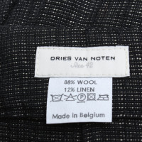 Dries Van Noten Pantalon 3/4 en noir et blanc