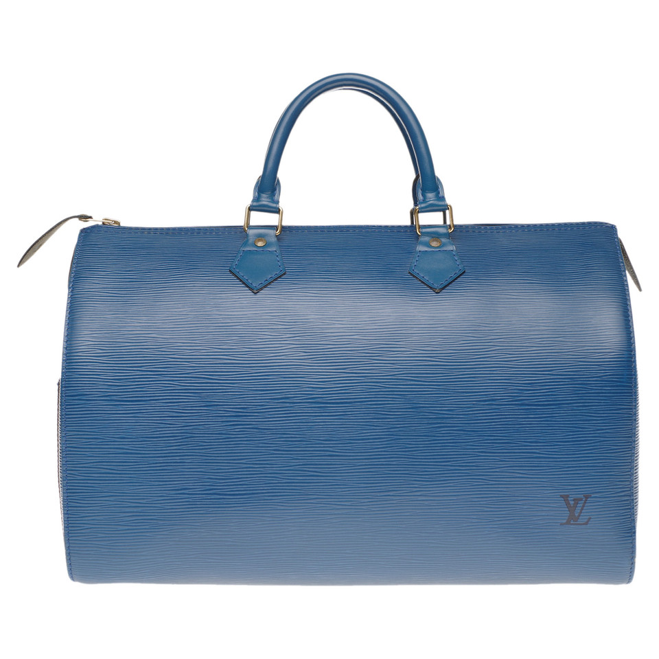 Louis Vuitton Speedy 40 aus Leder in Blau