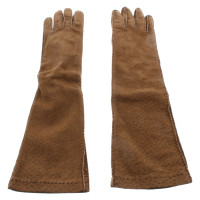 Prada Gloves Leather in Ochre