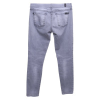 7 For All Mankind Skinny Jeans en gris clair