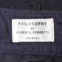 Philosophy Di Alberta Ferretti Lange rok in donkerblauw