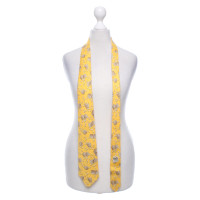 Hermès Krawatte gelb Perlen Muscheln