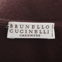 Brunello Cucinelli Fijn gebreide trui in Bordeaux