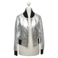 Chanel Silver leather jacket