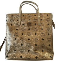 Mcm Shopper Leather in Gold
