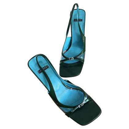 Casadei Sandals Patent leather in Green