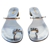Casadei Sandalen aus Leder in Silbern