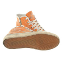 Leather Crown Sneakers a Orange