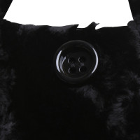 Piu & Piu Faux fur jacket in black