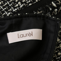 Laurèl zwart/wit jurk bouclé