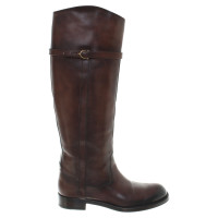 Gucci Stiefel in Braun im Used-Look