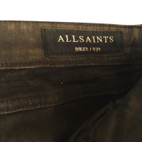 All Saints Jeans motard noir