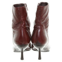 Miu Miu Boots Patent leather in Bordeaux