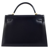 Hermès Kelly Bag aus Leder in Schwarz