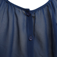 American Vintage Zijden blouse blauw