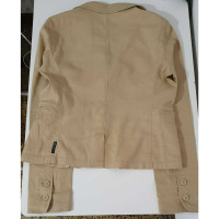 Armani Jeans Giacca/Cappotto in Lino in Beige