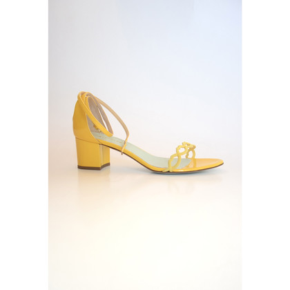 Giannico Sandals Leather in Yellow