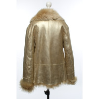 Plein Sud Jacket/Coat Leather in Gold