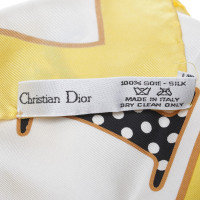 Christian Dior Foulard en soie avec logo imprimé