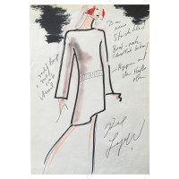 Karl Lagerfeld Mode-Skizze