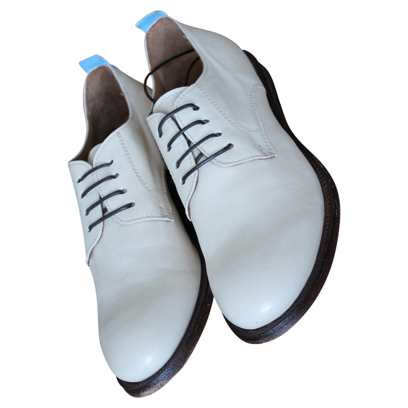 Moma Lace-up shoes Leather in White - Second Hand Leather in White buy used for 71€ (5994281)