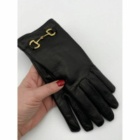 Gucci Handschuhe aus Leder in Schwarz