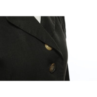 Hermès Jacke/Mantel aus Leinen in Schwarz