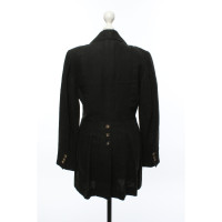 Hermès Jacke/Mantel aus Leinen in Schwarz