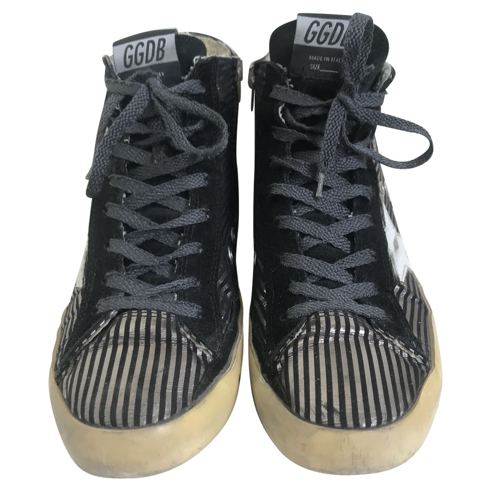 Golden Goose Sneakers Leer in Zwart