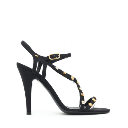 Chanel Sandals Canvas in Black