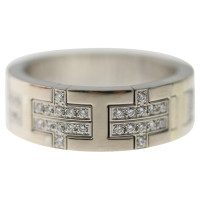 Hermès White gold ring with diamonds