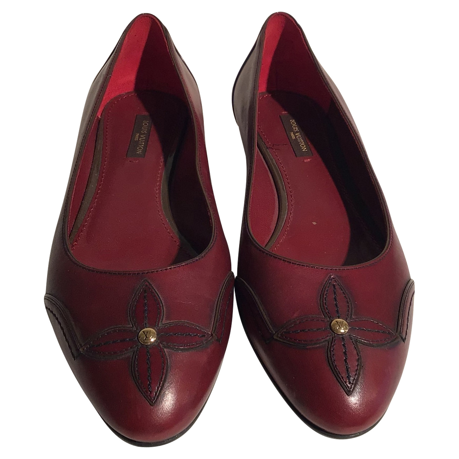 Louis Vuitton Slippers/Ballerinas Leather in Bordeaux - Second Hand Louis  Vuitton Slippers/Ballerinas Leather in Bordeaux buy used for 320€ (5830718)