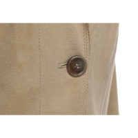 Mabrun Jacke/Mantel aus Wildleder in Beige